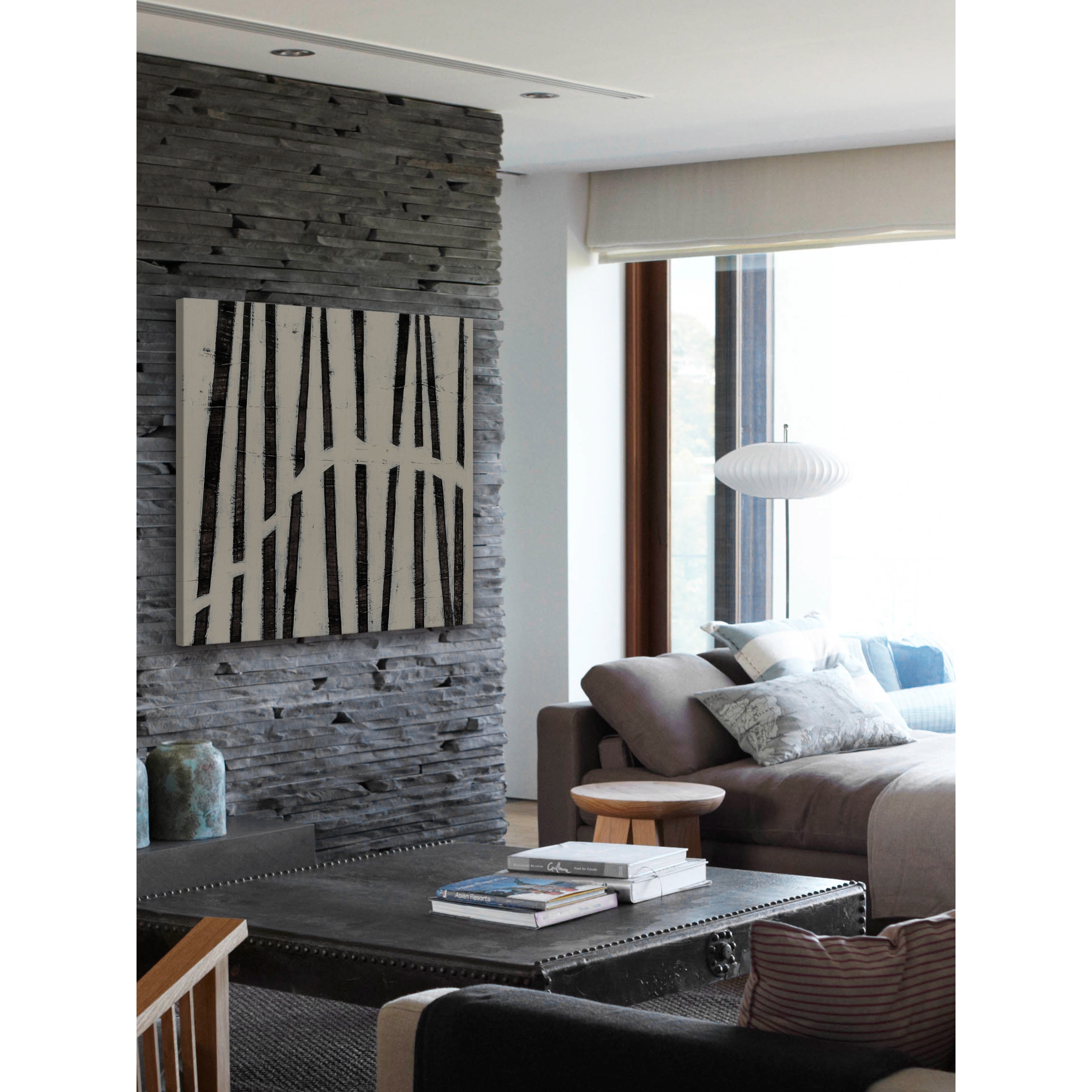 MARMONT HILL  - 'Hieroglyph I' Painting Print on Wrapped Canvas - Multi-Color 48 x 48