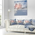 thumbnail image 3 of Designart Winter in Carpathian Village - Landscape Photo Throw Pillow - 16x16, 3 of 5