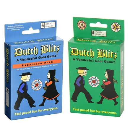 Dutch Blitz Original and Blue Expansion Pack Combo Card Game (Best Bejeweled Blitz Game)