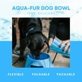 thumbnail image 4 of Silipint: Aqua-Fur Silicone 18oz Dog Bowl, Colapsible/Foldable, Hippie Hops, 4 of 5