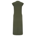 thumbnail image 6 of Smocked Dress Women's Casual Tank Dress Solid Color Long Maxi Sleeveless Dress for Summer Beach Travel with Pockets Green L, 6 of 7