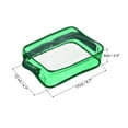 thumbnail image 2 of Uxcell 6.7"x2.4"x4.7" Clear Travel Toiletry Bags, Makeup Bags Cosmetic Pouch with Zipper Green, 2 of 5