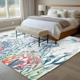 thumbnail image 4 of Coastal Jellyfish Area Rugs 8'x10', Small Throw Rugs for Living Room Patio, Summer Beach Nautical Ocean Coral Seahorse Indoor Outdoor Rug Non-Slip Low Pile Carpet Runner Reversible Floor Mats, 4 of 8