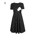 thumbnail image 3 of Qarigey Vestido de mujer Vestido de mamá de punto de manga corta de tela de alimentación de enfermería Prendas para la parte del cuerpo negro S, 3 of 8