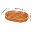 thumbnail image 3 of Woven Plastic Storage Basket for Fruit Vegetables Bread Snacks, Imitation Rattan Tray Organizer for Kitchen Countertop or Pantry, 3 of 6