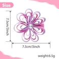 thumbnail image 2 of JoyBowie 6pcs 3in Ribbon Flower Hair Clips with Rhinestone Center Multi-Color, 2 of 10