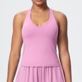 thumbnail image 5 of Laqbezok Women's Sexy V-Neck Halter Yoga Tank Top, Stylish Y-Back Sports Camisole, Athletic Crop Top, Stretchy Performance Workout Vest for Running and Gym Fitness, 5 of 8