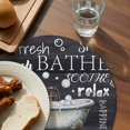 thumbnail image 4 of Round Placemats Shower Bathtub 15 inch Set of 6 Table Mats for Dining Table Vintage Style Heat Resistant Non-Slip Kitchen & Home Decorative Place Mat Set, 4 of 8