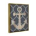 thumbnail image 3 of Stupell Nautical Anchor Linked Rope Landscape Painting Gold Floater Framed Art Print Wall Art, 3 of 6