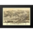 thumbnail image 2 of Stoner 24x17 Black Modern Framed Museum Art Print Titled - New Castle Damariscotta Maine - Stoner 1878, 2 of 5