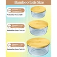 thumbnail image 2 of Tapas de madera de repuesto TERESRY para envases de vidrio Pyrex, 2 of 7