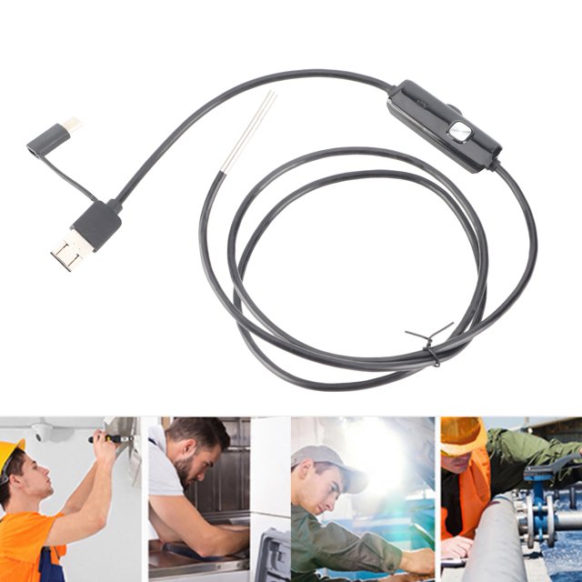 Caméra d'Inspection Numérique HD Endoscope avec Objectif 3.9mm IP67 Étanche Enoscope Industriel pour PC Ordinateur 6 Lumières LED Résolution 1280 X 720 Caméra USB Endoscope