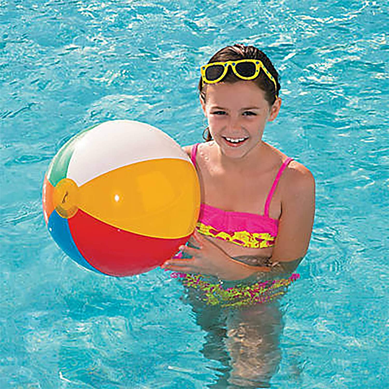 Activités Plein Air été Ballons De Plage Gonflables - Lot De 4 - 30cm Multicolores - Jeux Piscine Et Plage Ballons Eau PVC