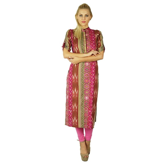 Bimba Women Cotton custom Kurta Ethnic Kurti Indian Traditional Chic Formal