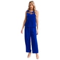 thumbnail image 3 of TSSOE Women's 3 Pieces Dress Suit Chiffon Plus Size Mother of The Bride Pants Suit Wedding Guest Blue XXL, 3 of 6