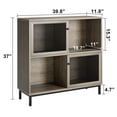 thumbnail image 2 of FOLDLIFE Rattan Buffet Cabinet with Storage, Sideboard Cabinet with Sliding Door,Coffee Bar Cabinet, Modern Accent Cabinet Console for Kitchen, Dining Room, Living Room, Hallway, Entry,Grey, 2 of 7