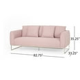 thumbnail image 5 of Noble House Milan Fabric 3 Seater Sofa with Accent Pillows, Light Blush, 5 of 9