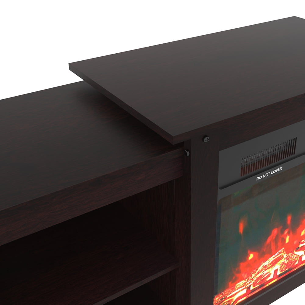 Kepooman 65" Fireplace TV Stand Entertainment Center, TV Stand with Fireplace for Living Room, Farmhouse Wood TV Stand with Storage Cabinet, Dark Brown Kepooman 65" Fireplace TV Stand Entertainment Center, TV Stand with Fireplace for Living Room, Farmhouse Wood TV Stand with Storage Cabinet, Dark Brown