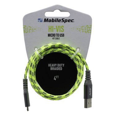 MobileSpec HiVis 4ft Micro Cable Yellow