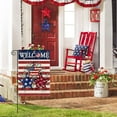 thumbnail image 3 of Rdsfhsp 4th of July Linen Garden Flag Independence Day Patriotic American Stars and Stripes Welcome Garden Flag for Outside Decorations 12 x 18 inch, 3 of 5