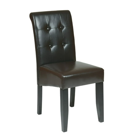 Parsons Button-Back Chair, Espresso (Best Chairs Charleston Espresso Wood Glider)
