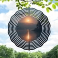 thumbnail image 3 of Serene Metal Hanging Wind Spinner - Circular Pattern Design for Tranquil Yard & Garden Decor - Beautiful Wind Chimes for Outdoor Serenity, 3 of 6
