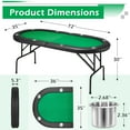 thumbnail image 2 of AVAWING 30" Upgraded Foldable Poker Table for 8 Players Storage Bag Included No Assembly Required, 2 of 8