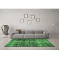 thumbnail image 3 of Ahgly Company Indoor Square Oriental Emerald Green Industrial Area Rugs, 5' Square, 3 of 4