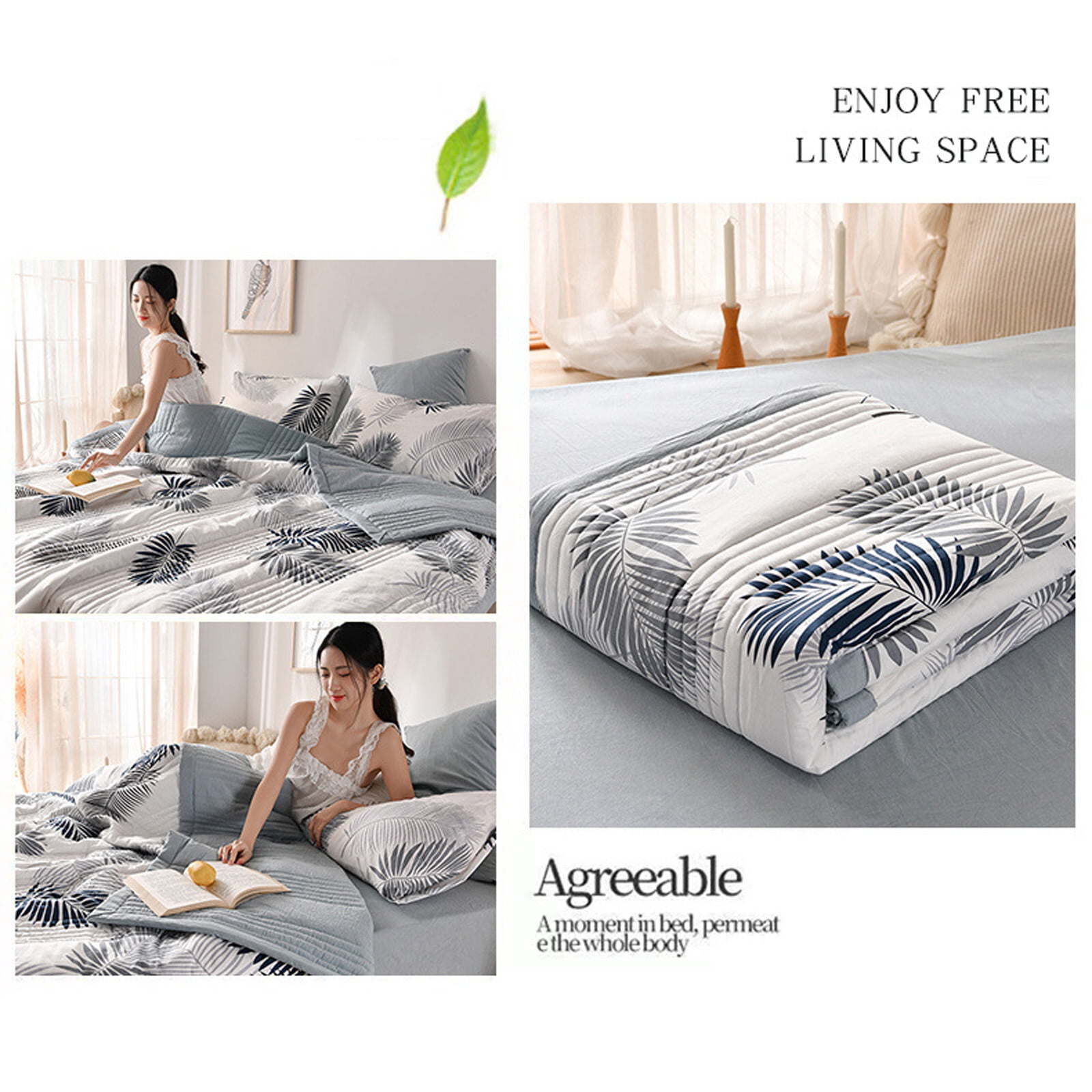 InsCrazy Cooling Comforter Queen Size Skin-friendly and Keep Adults Cool on Warm Nights