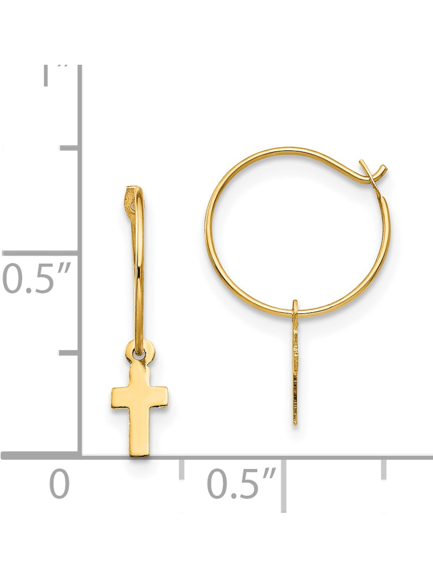Mia Diamonds 14k Yellow Gold Madi K Endless Hoop Earrings