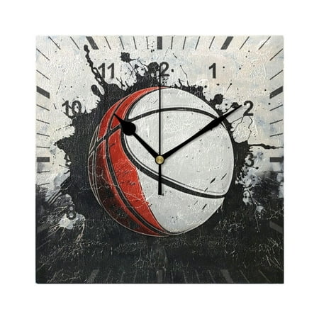 Ink Basketball Wall Clock Battery Operated Silent Non Ticking Bedroom Office Kitchen Home School photo Ink Basketball Wall Clock Battery Operated Silent Non Ticking Bedroom Office Kitchen Home School