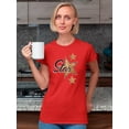 thumbnail image 2 of Golden Glitter Star Art  Shaped T-Shirt Women -Image by Shutterstock, Female 3X-Large, 2 of 4