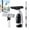 White + Black+With telescopic pole, variant on iFCOW Window Vacuum Squeegee Cordless, Rechargeable Window Cleaner Tool, Handheld Window Vac with Multi-Purpose Spray Bottle & Microfiber Cloth for Shower Doors, Windows, Tiles, Mirror