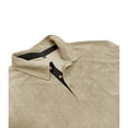 thumbnail image 7 of Label Neck Long Sleeve Solid Color Stand Up Collar Half Zipper Pullover Sweatshirt for Men Winter Outdoor Sport Clothing, 7 of 7