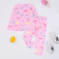 thumbnail image 6 of WIBACKER Kids Girls Pajamas Sets Long Sleeve and Pants 2-Pieces Sleepwear Cute Girls Loungewear 3 to 8 Years, 6 of 11