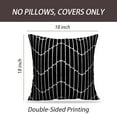 thumbnail image 2 of LALILO Throw Pillow Covers Lattice Silver Art Backdrop Black Cushion Cover 18" x 18", 2 Pack, 2 of 6