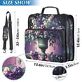 thumbnail image 3 of Haosy 3 Ring Zipper Binder with Shoulder Strap Waterproof Trapper Keeper 2 Inch D-Ring 500 Sheets Capacity, Pea Flowers Bouquet, 3 of 8