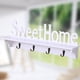thumbnail image 5 of Perchero de pared Sweet Home, colgador de puerta, perchero para abrigos, sombreros, ropa y llaves (blanco), 5 of 5