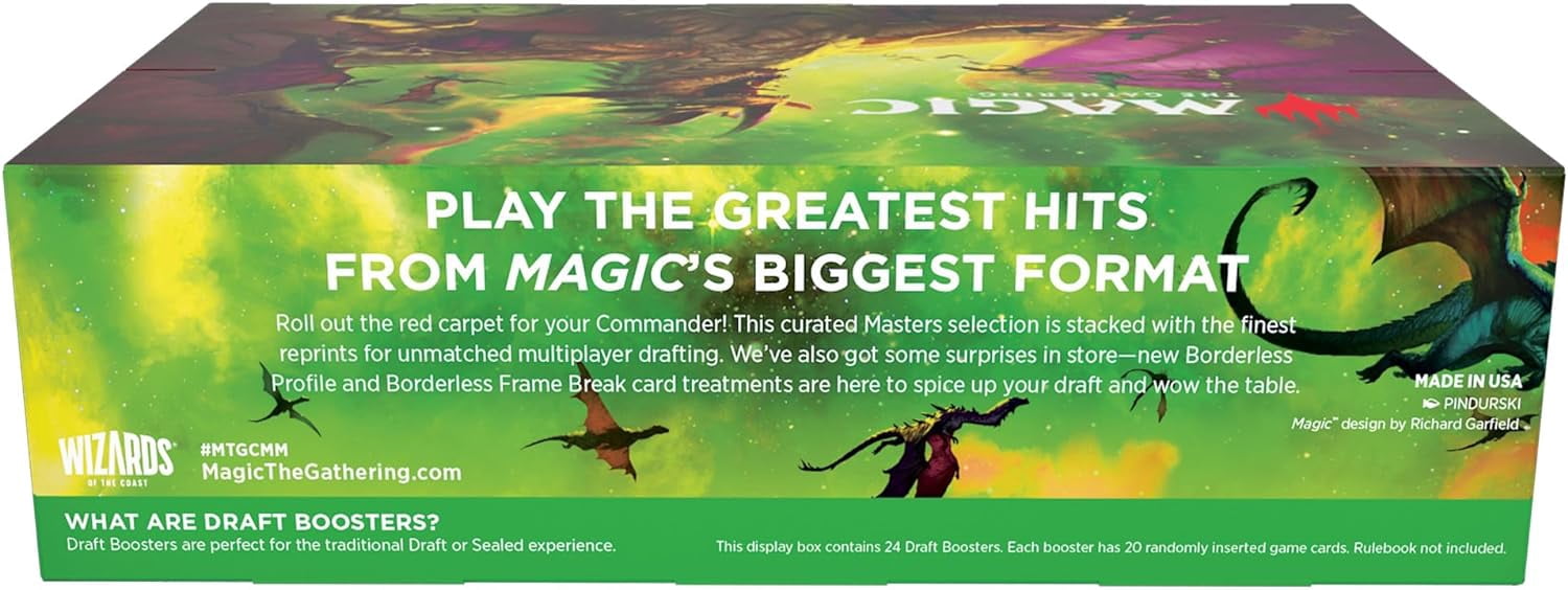 Magic: The Gathering Commander Masters Draft Booster Box - 24 Packs (480 Cards)