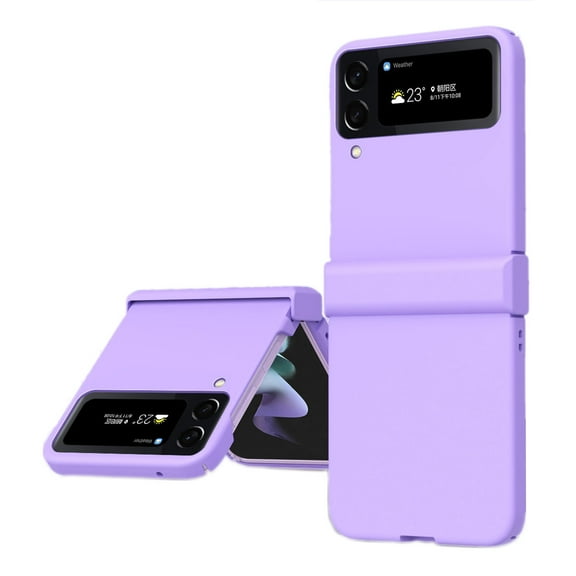 MYKOMI Compatible for Samsung Galaxy Z Flip 4 Case, Full Cover Hinge Protection Ultra-Thin Slim Fit Transparent Hard PC Phone Case for Galaxy Z Flip 4 5G(2022)