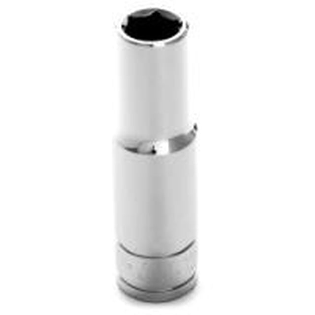 Performance Tool Socket W32412 1/2 Inch Drive; 12 Millimeter; Metric; Deep Socket; 6 Point; Polished Nickel Chrome Plated; Vanadium Alloy Steel; Single