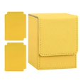 thumbnail image 1 of Bunblic Card Deck Box Container Trading Cards Case Display PU Leather Card Organizer yellow, 1 of 8