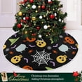 thumbnail image 6 of GZHJMY Halloween Tree Skirt Happy Halloween Xmas Tree Skirt Floor Door Round Mat Decorations for Holiday Party Home Christmas Day Ornaments, 47.2", 6 of 6