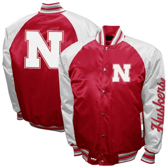 Men's Franchise Club Scarlet Nebraska Huskers The Game Satin Full-Snap Jacket