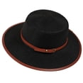 thumbnail image 2 of Noric Women Summer Sun Hat Vintage Flat Top Wide Brim Straw Hat with Belt Buckle UV Protection, 2 of 5