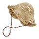 thumbnail image 1 of Sombrero de paja para mujer, moderno sombrero de pescador para vacaciones, playa, viajes cortos, festivales., 1 of 9