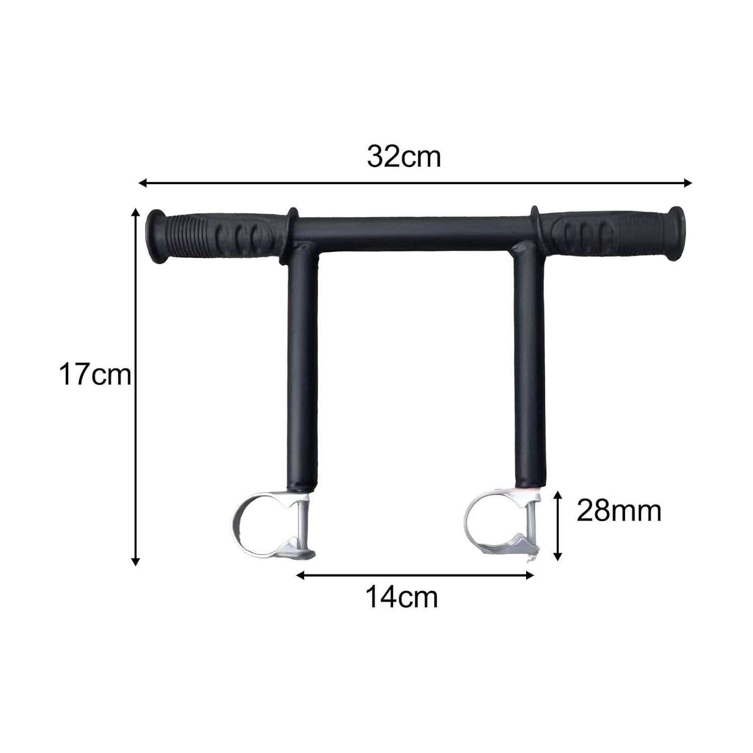 ABCISI Metal Stroller Handle Extender, Universal Handlebars Extender Extension for Trolley, Pram, Pushchair, Baby Stroller Carriage Accessories, 28mm