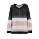 thumbnail image 4 of Blusa informal de manga larga con cuello en V y cremallera para mujer Pompotops gfhjh4888, 4 of 5