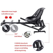 HoverTech Hovercart 1 Seater Go-Kart - Black