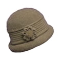 thumbnail image 2 of Womens Cloche Hat, Winter Knit 1920 Vintage Beanie Cap Bowler Church Bucket Dress Felt for Women Ladies Seniors,One Size, 2 of 4